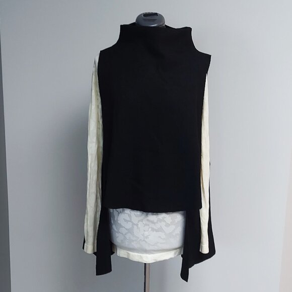 Uchuu Boiled Wool Relaxed Fit Hi-Lo Vest - One Size - Picture 2 of 12